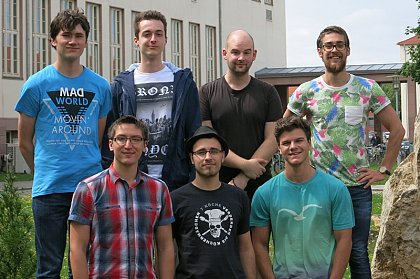 v.l.n.r.: Maximillian Büttner, Steffen Manigk, Norman Holtz, Florian Johnke, René-Pierre Geiß, Felix Schmdit, Florian Lücke